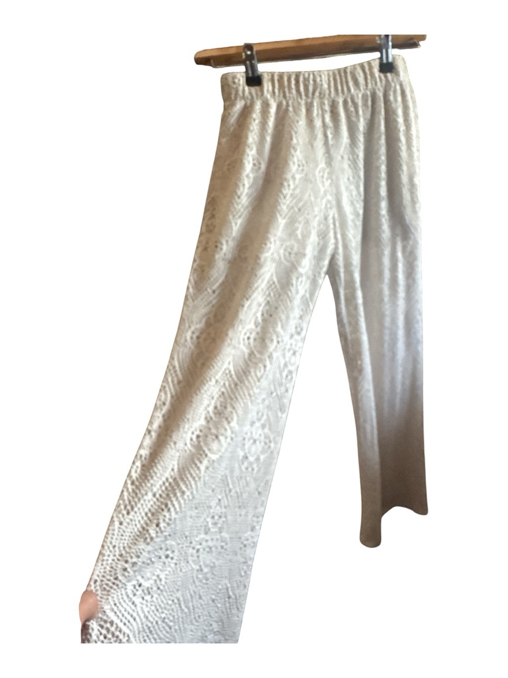 Crochet Lace Style Resort-wear Boho Vacation Summer Beach Pants Size Small Women